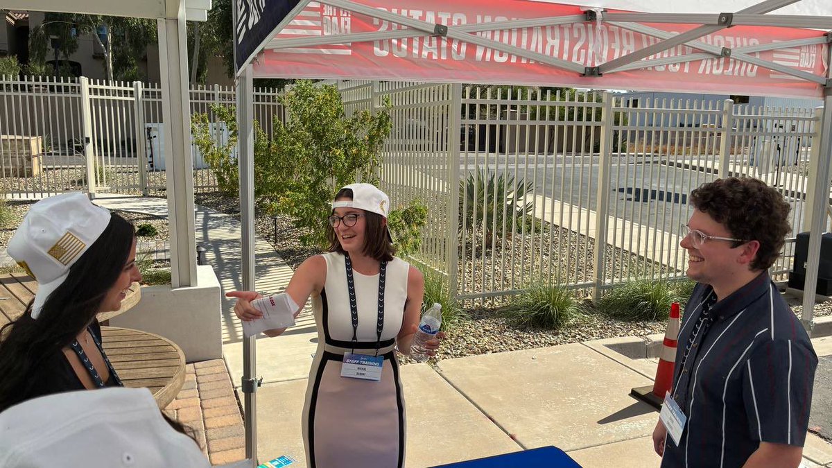 anotherjustmic's tweet photo. Had so much fun mock tabling today at day 4 of @TPUSA new hire training! 

It was hot! And now I’m even more fired up to get back on campus and save America!🔥

@tpusastudents 🇺🇸 https://t.co/0JnWE2O6tP