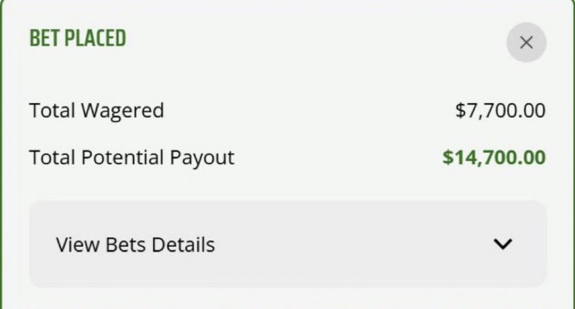 Miles553130's tweet photo. 🚨 7U MLB MEGA NUKE 🚨

$7,000+ deployed.

This is a HAMMER spot 🔨

Use code CLV30 for 30% OFF ⬇️

https://t.co/WWNMdMmRJU

#NBA 🏀 | #WNBA | #CBB 🏀 |  #PrizePicks 🔐 | #PROPS | #POTD 📋 | #Picks | #MLB ⚾ | #Gambling𝕏 | #Parlay 
#Sportsbetting #NFL   
#DraftKings� https://t.co/bK6P13qyk1