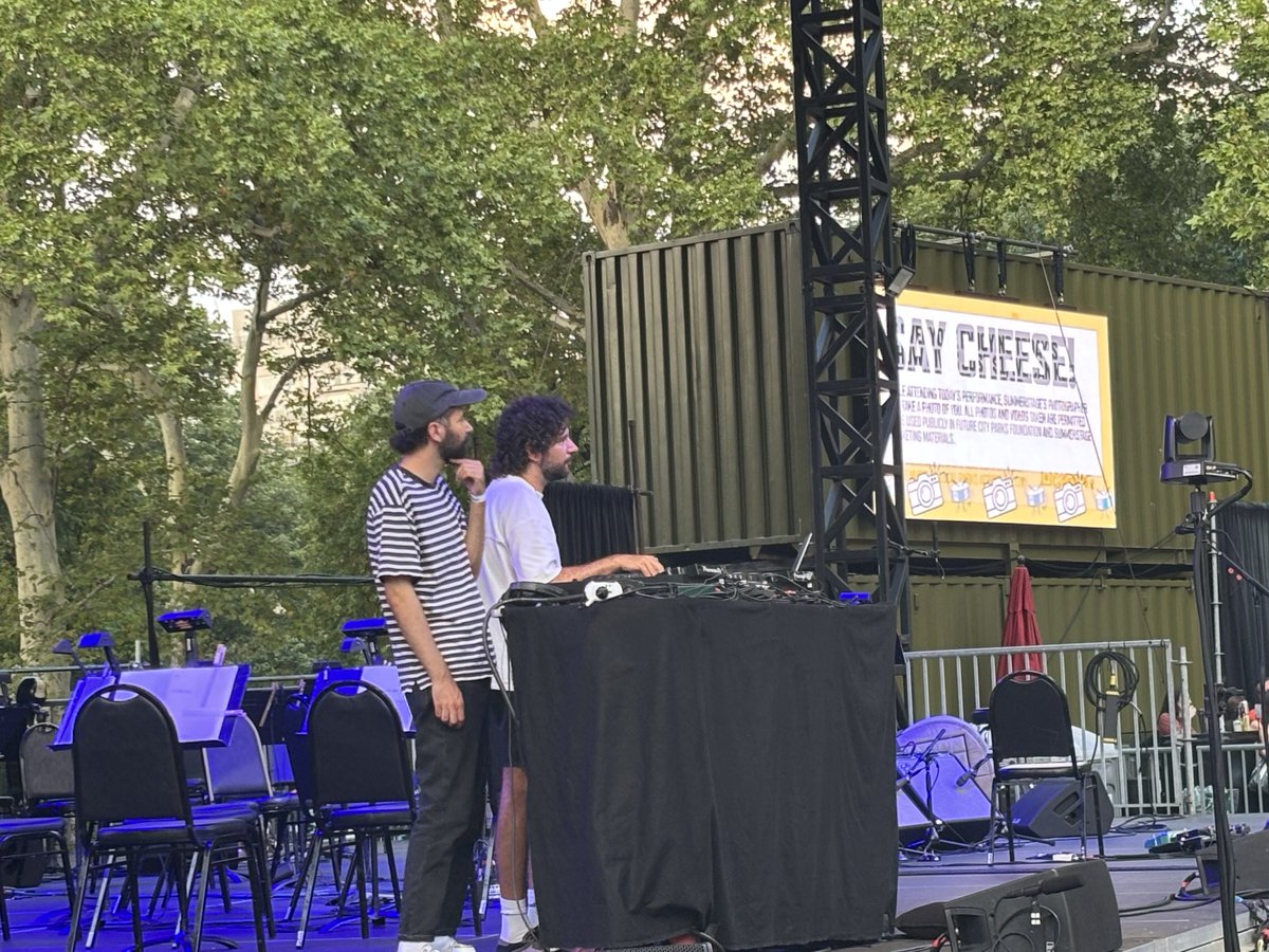 SummerStage's tweet photo. We’re LIVE in Central Park for @andrewbird with @WordlessMusic for the 20th Anniversary of “The Mysterious Production of Eggs,” and DJ Nuno Rancho &amp; Luís Jerónimo presented by @MadeinNY! https://t.co/9o9E99Xvyj