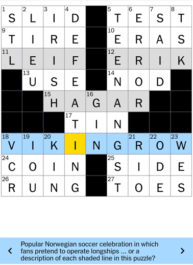 VikingCruises's tweet photo. We may have had an unfair advantage on yesterday's crossword @NYTGames. https://t.co/T4WCmCGEPq