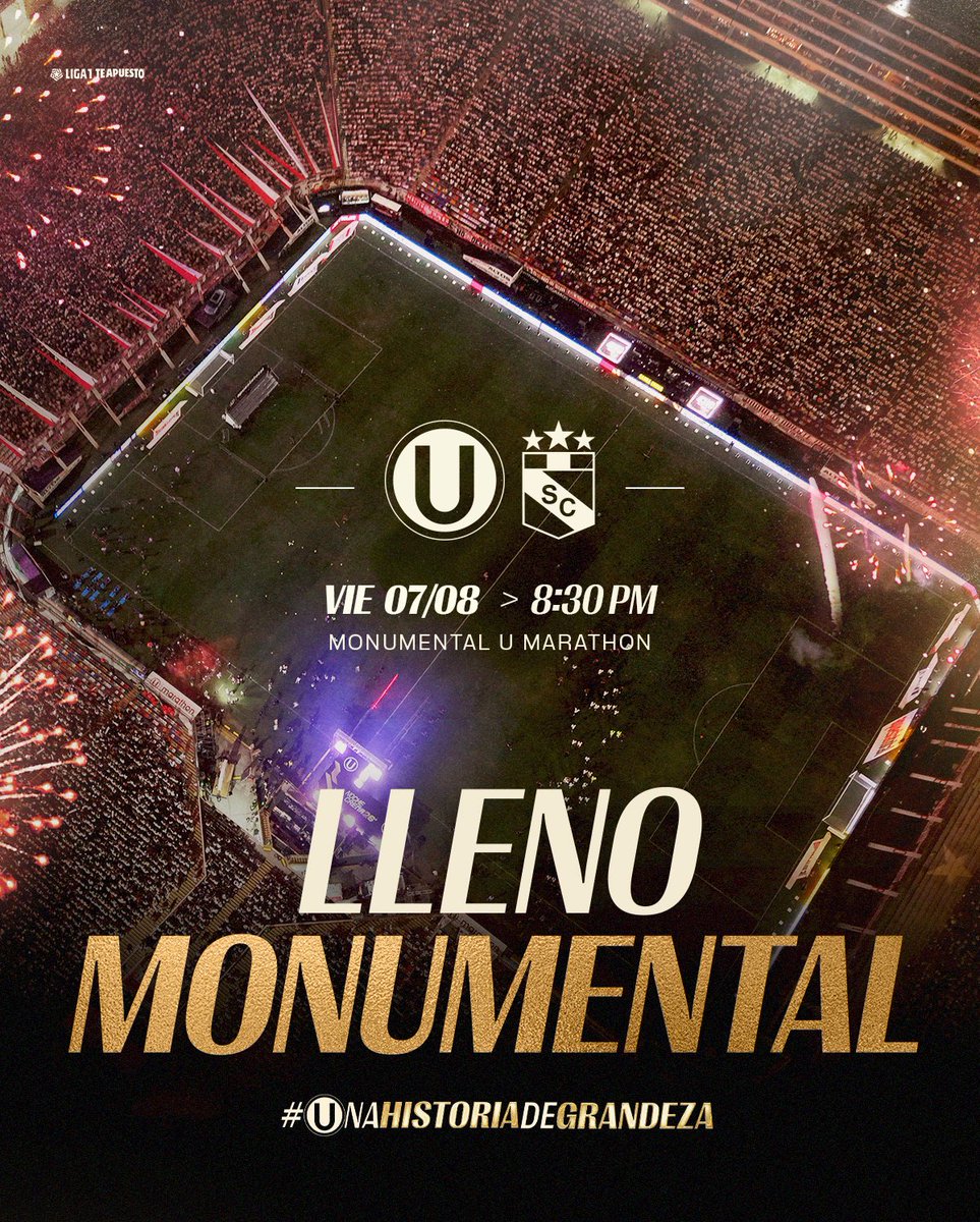 Universitario's tweet photo. 𝗝𝗨𝗡𝗧𝗢𝗦 𝗘𝗡 𝗨𝗡 𝗡𝗨𝗘𝗩𝗢 𝗟𝗟𝗘𝗡𝗢 𝗠𝗢𝗡Ⓤ𝗠𝗘𝗡𝗧𝗔𝗟 🤩💛

Agotamos todas las entradas puestas a la venta para nuestro partido de mañana ante Sporting Cristal.

¡Gracias a la mejor hinchada del Perú! 👏

#UnidosOtraVez
#102AñosDeGrandeza https://t.co/PjdONgVXYX