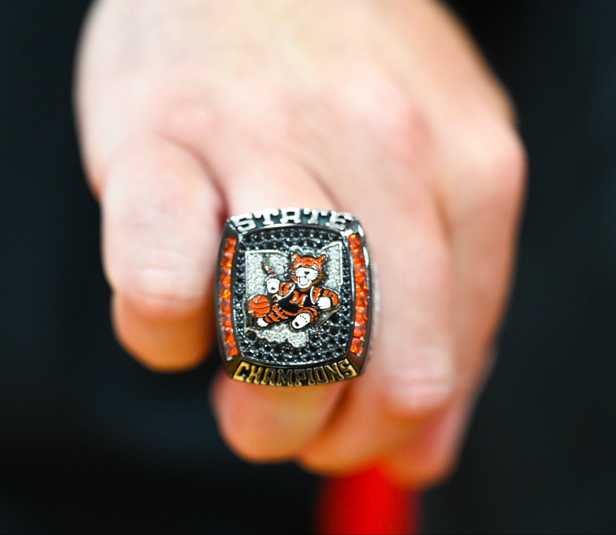 SethBailey04's tweet photo. A first look at the 2026 Ohio DII basketball state champion Massillon Tigers’ rings… https://t.co/1JmC4pcsjy