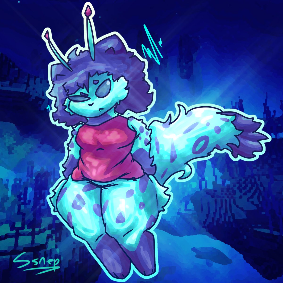 summer6683's tweet photo. Commission to draw my friend as snep alien #art #digitalart https://t.co/Om5RINjhat