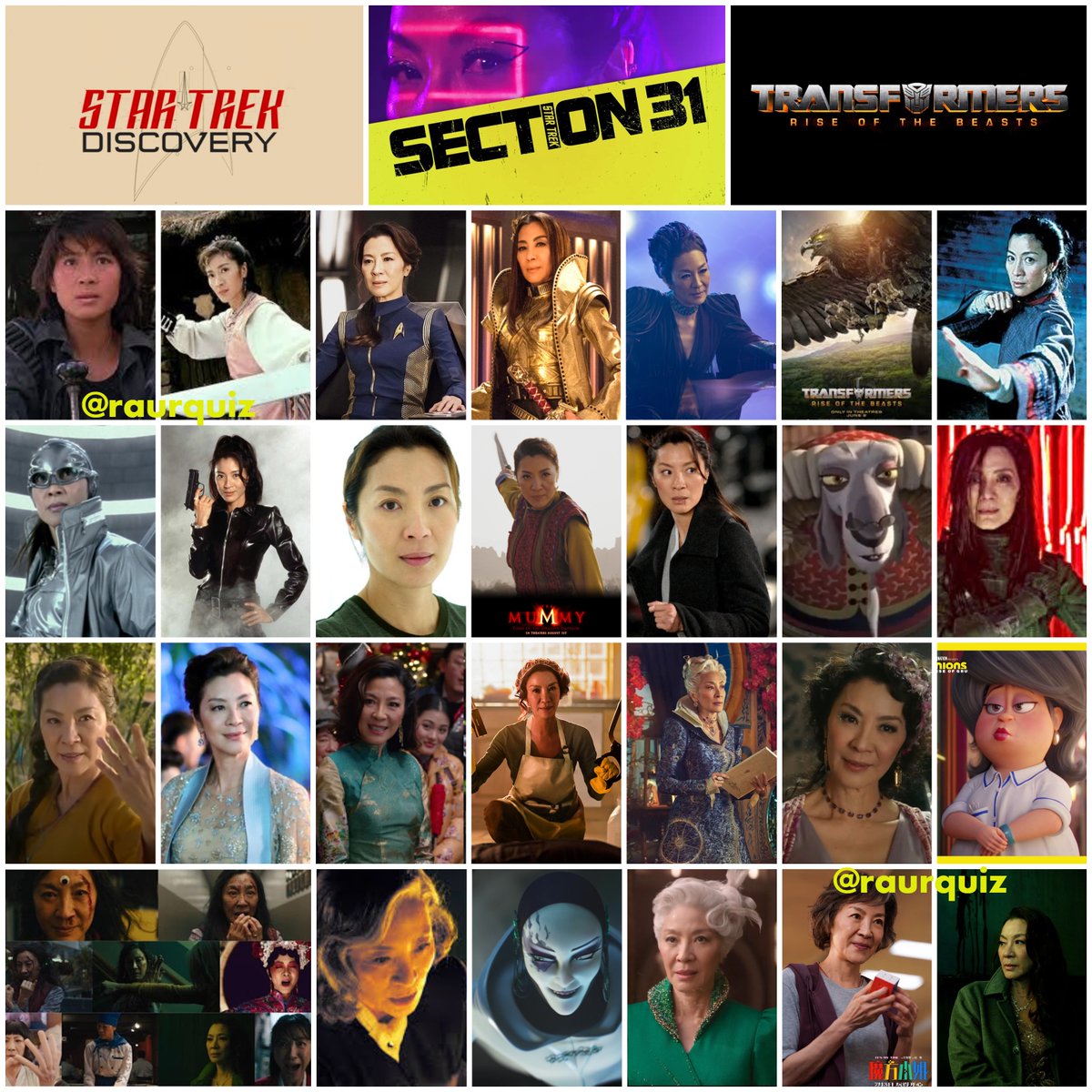 raurquiz's tweet photo. #happybirthday #michelleyeoh #actress #captaingeorgiou #emperorgeorgiou #startrekdiscovery #section31 #crouchingtigerhiddendragon #BladeRunner2099 #ItsMyTime #wicked #forgood #TheTigersApprentice #AHauntinginVenice #Transformers #RiseoftheBeasts #everythingeverywhereallatonce https://t.co/LBzgT7vpPr