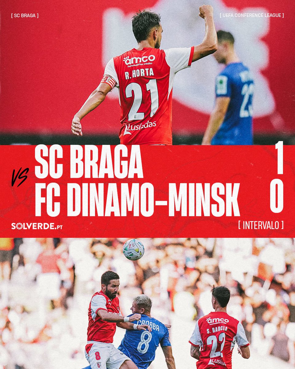 SCBragaOficial's tweet photo. Em vantagem ao intervalo. Vamos por mais, Gverreiros! 👊
#UECL | #SCBFCDM https://t.co/CpPKAOkofn
