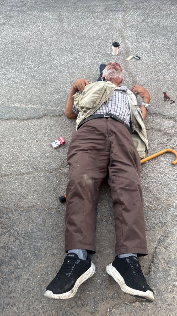OnlinePalEng's tweet photo. Israeli occupation forces assaulted and injured an 87-year-old Palestinian-American man during their raid on the town of Turmusaya, the occupied West Bank. https://t.co/n3Ftcrveui
