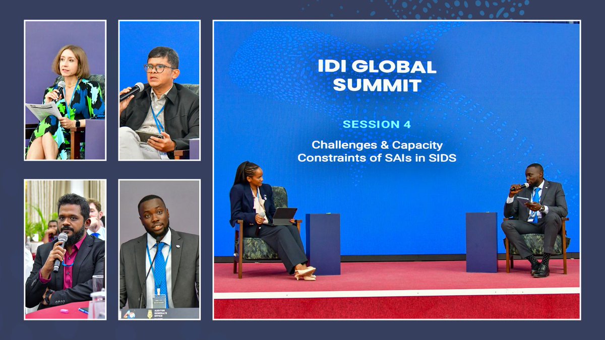 INTOSAIJournal's tweet photo. Day 1 of the @INTOSAI_IDI 's Global Summit engaged #SAI leaders from across #SIDS with discussions on independence, resilience, and value — from leadership challenges in small audit offices to #SDG audits driving impact, and the capacity constraints shaping the path ahead. https://t.co/ZtqqYXCFmK