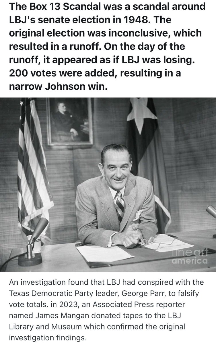 jimiAlva820's tweet photo. @CarolforTexas @txsenatedem And 78 years ago he stole his first election and democrats have been following suit ever since. #box13 https://t.co/so1WxfNFQZ