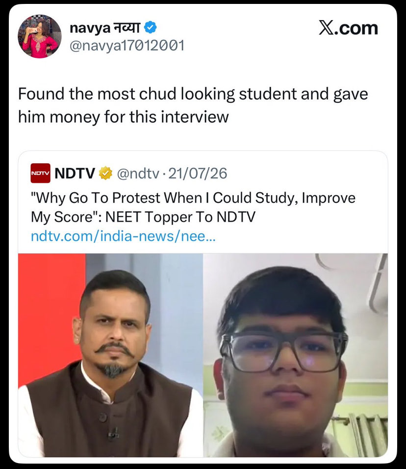 sherrrho's tweet photo. @navya17012001 you body shame a child and play fucking victim card https://t.co/SgRW3apAn3