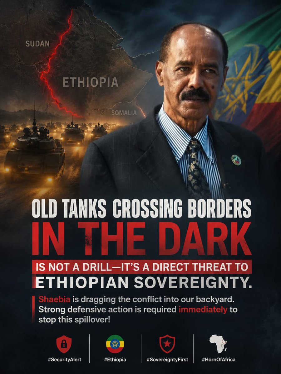 EphremLuna's tweet photo. Old tanks crossing borders in the dark is not a drill—it's a direct threat to Ethiopian sovereignty. Shaebia is dragging the conflict into our backyard.Strong defensive action is required immediately to stop this spillover!
#SecurityAlert #Ethiopia #SovereigntyFirst #HornOfAfrica https://t.co/mZvXAoy5be