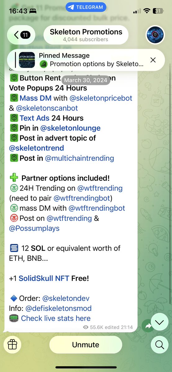 LunaChainia's tweet photo. The narrative is actually bullish and you can actually reach a larger audience across telegram 
The skeleton promotional services can help build more awareness via trending listing + buybot button ads to 19k groups on telegram + Mass Dm to premium users 

https://t.co/ebd5PowvOv https://t.co/l5U5QMVIeT