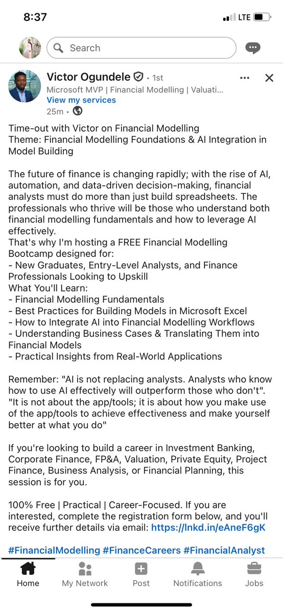 TeeClassy29's tweet photo. Another free training on financial modeling. 

https://t.co/6x2S9Mv9cF🎉🎉 https://t.co/pL96NrUJLN