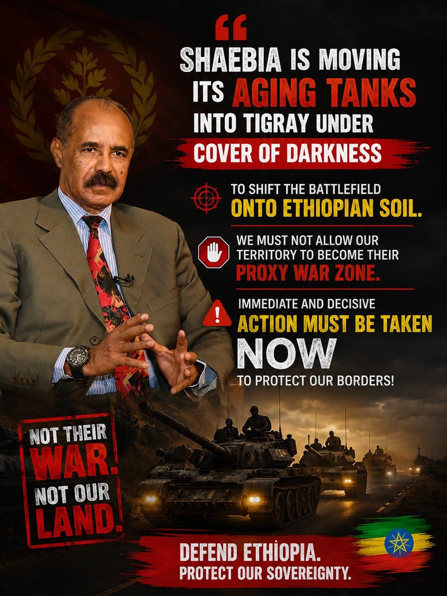 newaddisababa's tweet photo. Old tanks crossing borders in the dark is not a drill—it's a direct threat to Ethiopian sovereignty. Shaebia is dragging the conflict into our backyard. Strong defensive action is required immediately to stop this spillover!

#SecurityAlert #Ethiopia #SovereigntyFirst #Horn https://t.co/zWs91vQdOs