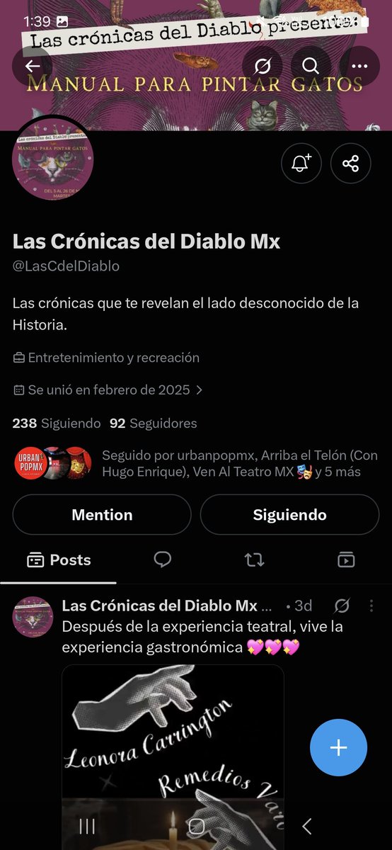 JohnnyTeatrero's tweet photo. @laotraescucha @LasCdelDiablo Amo a los gatos porque, a pesar de su independencia son leales y amorosos a su manera 🤩 https://t.co/EiVCq5uKlS