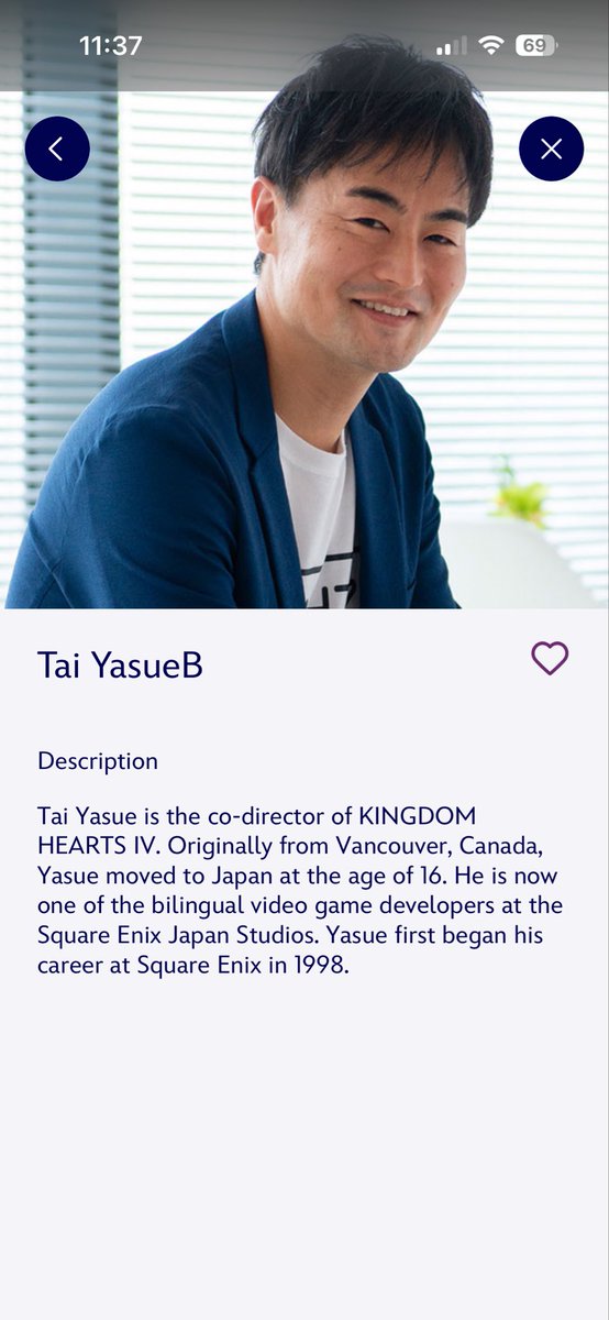 khinsider's tweet photo. Profiles for Tai Yasue, Haley Joel Osment, and David Gallagher found in D23 App! 

https://t.co/FrtNMCach3

#KingdomHearts #KH4 #D23Expo https://t.co/1lcxRAUQKB