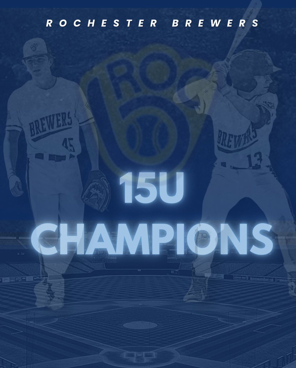 EmpireShowAssoc's tweet photo. Congratulations to the 15u Empire Association Champion, Rochester Brewers! 🏆 https://t.co/cRcnbQmEAZ