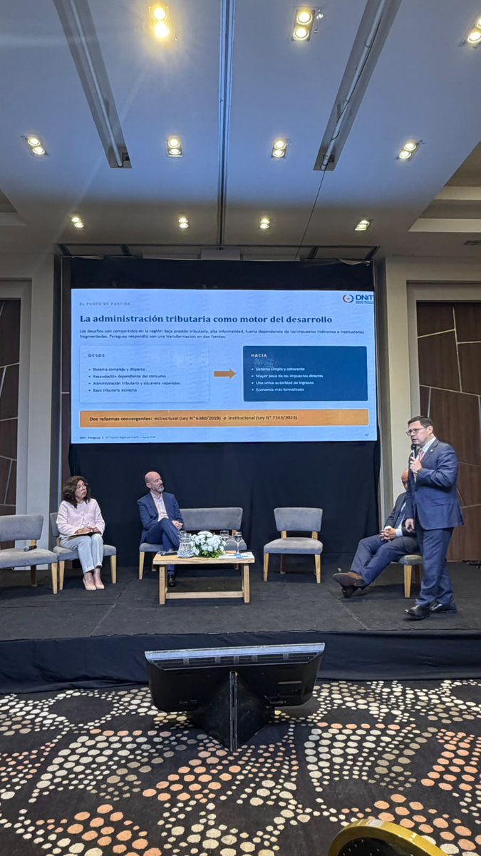 DNITpy's tweet photo. El director nacional de Ingresos Tributarios, @OscarOrue, participó como conferencista en el 52.º Evento Regional @CeATS_ARGENTINA "Tributación y Desarrollo: Claves para el Fortalecimiento Regional", realizado en la provincia de Salta, Argentina 🇦🇷. https://t.co/xWFLVH8eeQ