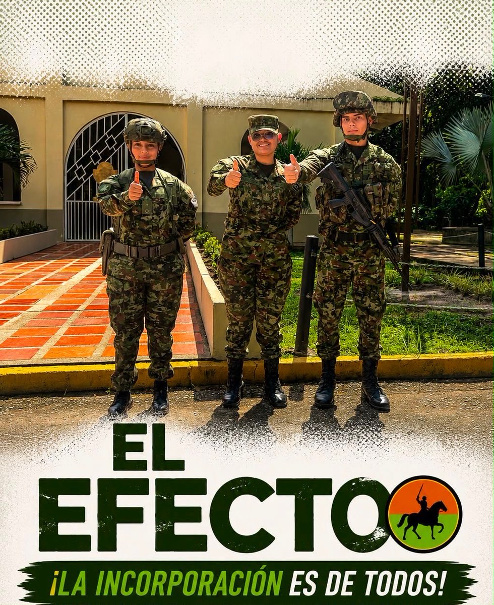 Ejercito_Div8's tweet photo. #IncorpóreseAlEjército

Hay decisiones que cambian una vida.

Incorporarse al Ejército Nacional es una oportunidad para crecer, aprender y servir a
Colombia.

La Décima Octava Brigada lo invita a hacer parte del tercer contingente de
incorporación de 2026.

El efecto empieza con usted