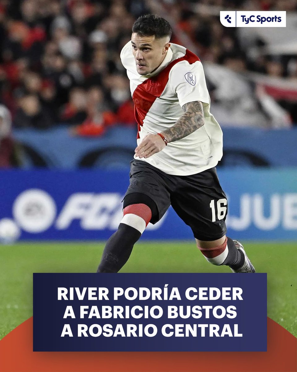 TyCSports's tweet photo. 🔜 Mientras River completó la incorporación de Thiago Almada y parece haber cerrado los fichajes de su mercado de pases, sigue trabajando en las salidas de los futbolistas marginados en el Predio de Cantilo, con la posibilidad de que Fabricio Bustos se incorpore a préstamo a Rosario Central.

⚠️ Ambos clubes ya establecieron diálogo por la situación del lateral derecho, aunque por ahora no hay nada avanzado y resta saber cuánto está dispuesto a aportar el Canalla por el futbolista, que aún no tiene ninguna decisión tomada al respecto.