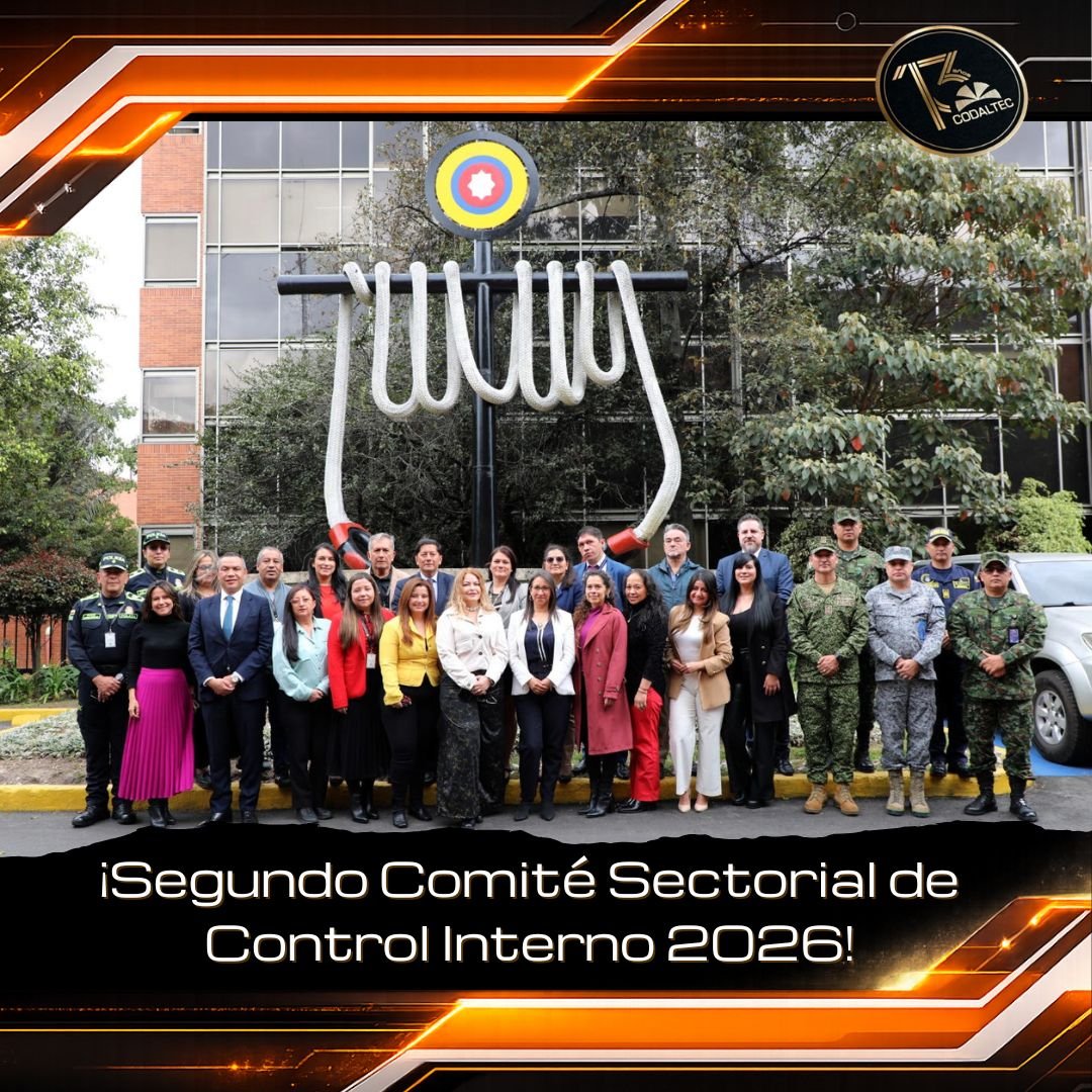 Codaltec's tweet photo. 📍 CODALTEC participó en el Segundo Comité Sectorial de Control Interno 2026, realizado en la @Dimarcolombia. Seguimos fortaleciendo la articulación, la transparencia y la mejora continua para generar valor al Sector Defensa.
#CODALTEC #ControlInterno #SectorDefensa https://t.co/oBuLs91SEM