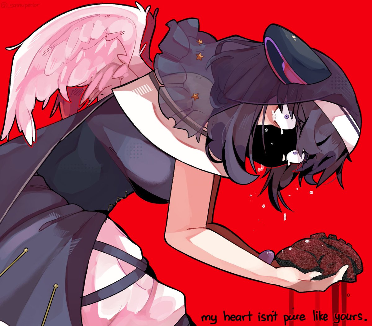 _samuperior's tweet photo. my heart isn't pure like yours.
#bandoriart https://t.co/ebC0em8ejH