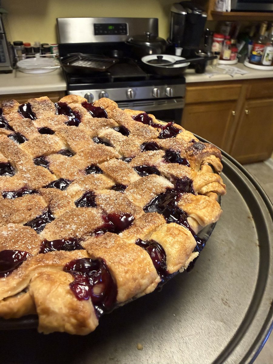 _Jaydatguy_'s tweet photo. I’ve been in a pie baking mood recently. Blue berry pie from scratch btw 🙂‍↕️ https://t.co/lei2CJg32C