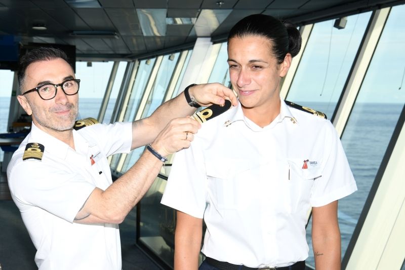 CruiseIndustry's tweet photo. Daniela Gargiulo Becomes First Female Staff Captain in Carnival’s History https://t.co/N4PDcL0SB1 https://t.co/jqxA50LXV1