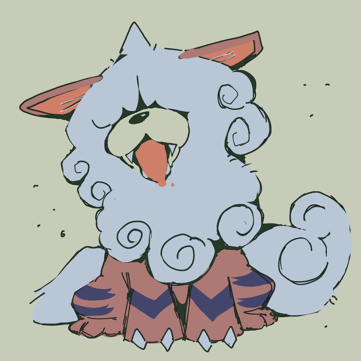 stale_pancakes's tweet photo. hisuian growlithe I forgot to post this!! https://t.co/LHRaEoQSiE