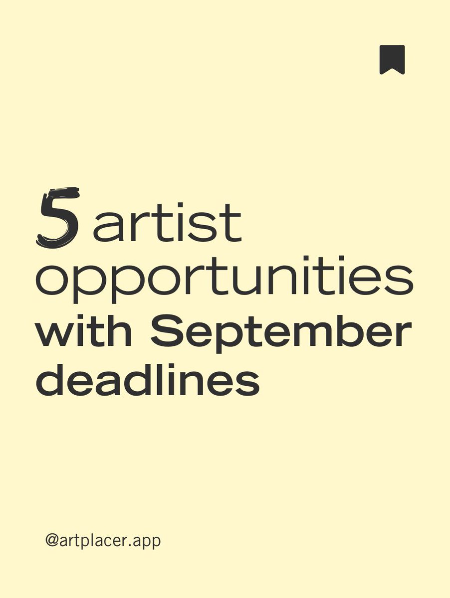 ArtPlacerApp's tweet photo. Are you ready to change your art career? You’ve got plenty of time to apply! https://t.co/UN6UsRlR2w
#ArtPlacer #artplacerapp #artistgrants #artistresidency #opencall https://t.co/GxXigqnsGr