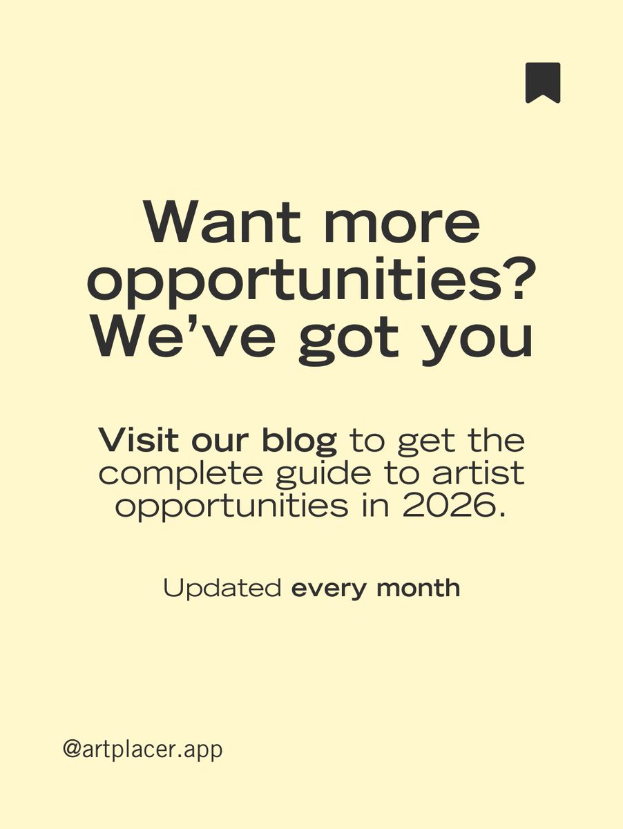 ArtPlacerApp's tweet photo. Are you ready to change your art career? You’ve got plenty of time to apply! https://t.co/UN6UsRlR2w
#ArtPlacer #artplacerapp #artistgrants #artistresidency #opencall https://t.co/GxXigqnsGr