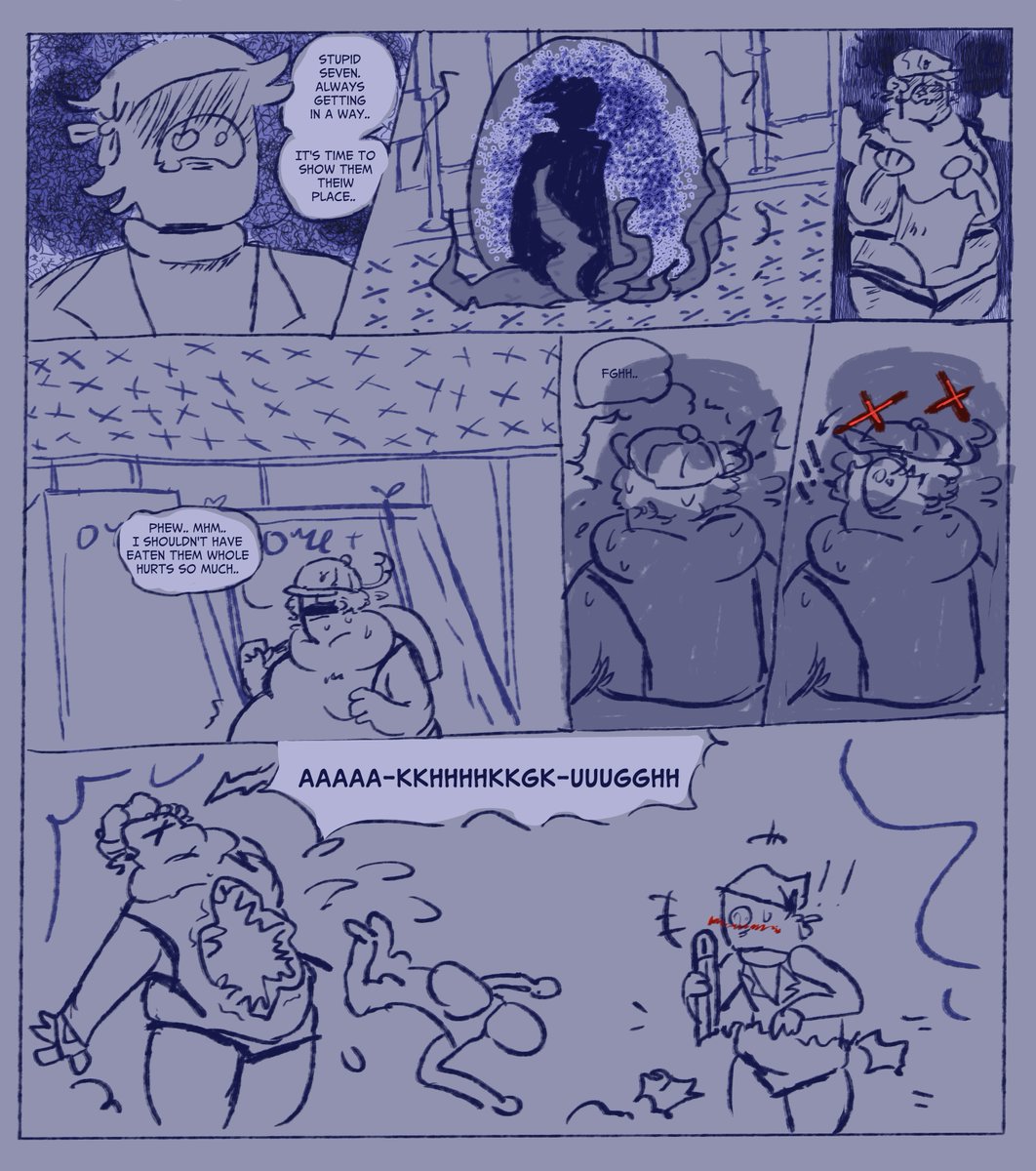 rottingpate's tweet photo. I was glad i now have a cool lore short comics i could post everywhere, but then remembered that Seven's lore is lowkey just vore 💔 WELL this is how Six and Seven realized they both impostors
#amongusvore https://t.co/6zVTaRYyfN