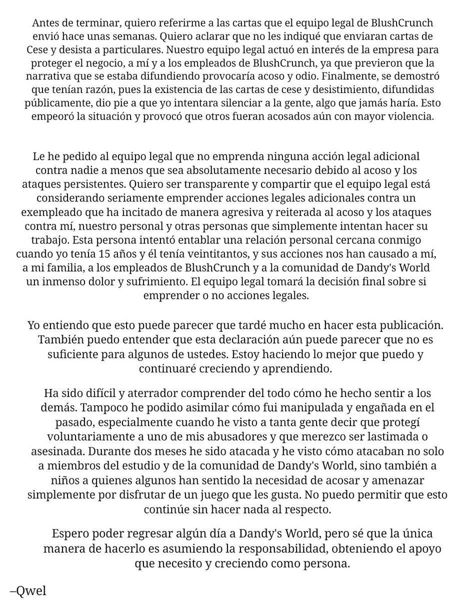 LooeyCl0wn's tweet photo. // Declaración de Qwel traducida al español para la gente que no habla o sabe mucho inglés. (Lamento si tiene algun error ortográfico ya que mi español esta algo oxidado y tuve que pedir ayuda a amigos.) https://t.co/g1Em2zGYAH