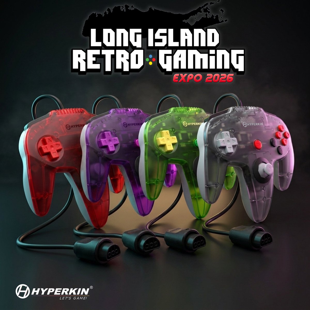 Liretro's tweet photo. The perfect controller for celebrating 30 years of N64!  Try out the new @Hyperkin wired N64 controllers, featuring a Hall effect design, matching perfectly with newly released ModRetro64.

Try it for yourself at the @VideoGamesNYC / @VGNYSoft booth this weekend at LI Retro on a ModRetro 64, Saturday and Sunday, 11AM - 3PM!