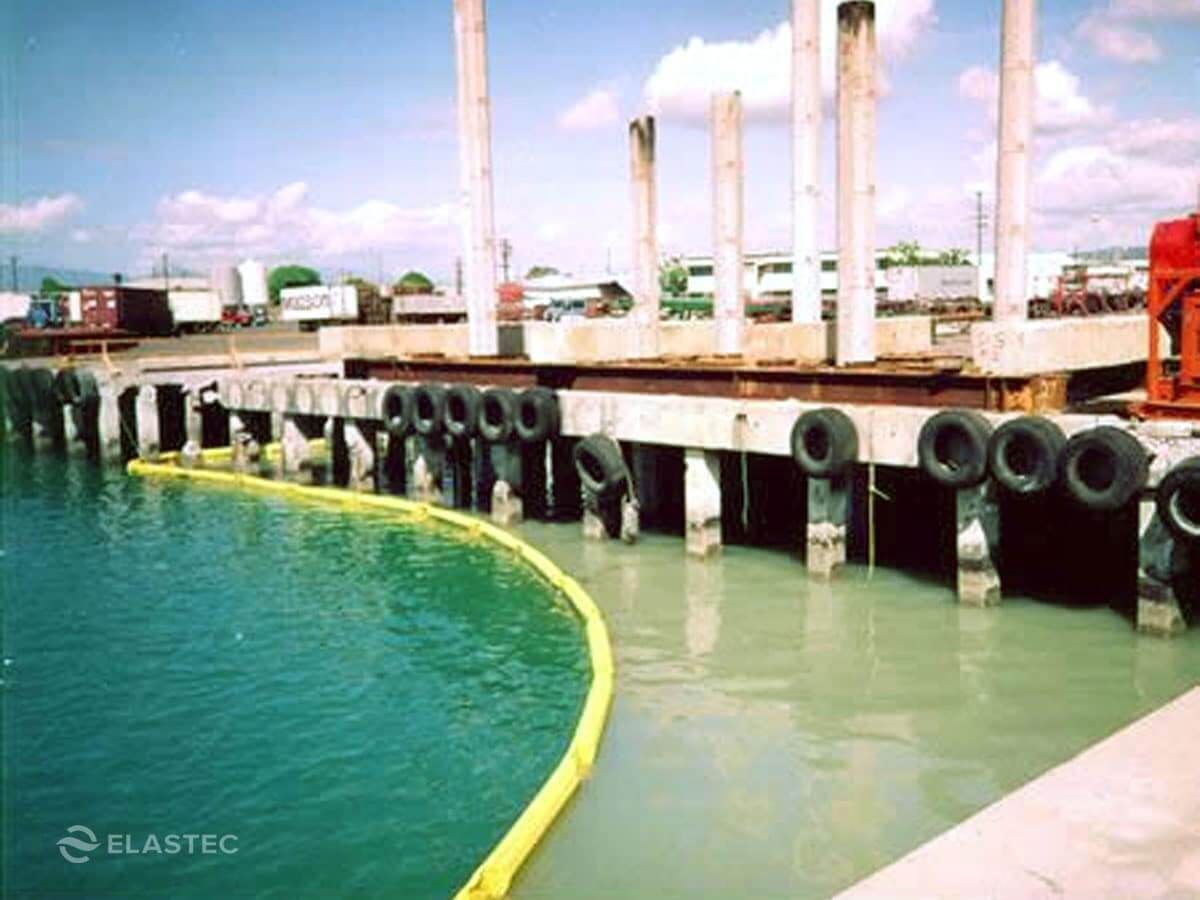 Elastec's tweet photo. Complex sites may require more than a standard silt curtain. Tapered curtains, barge curtains, baffle curtains, dive curtains, and custom depths can help match the barrier to the project conditions. #CustomTurbidityCurtain #SiltCurtain #MarineEngineering #Dredging https://t.co/9YKZ0YrAND