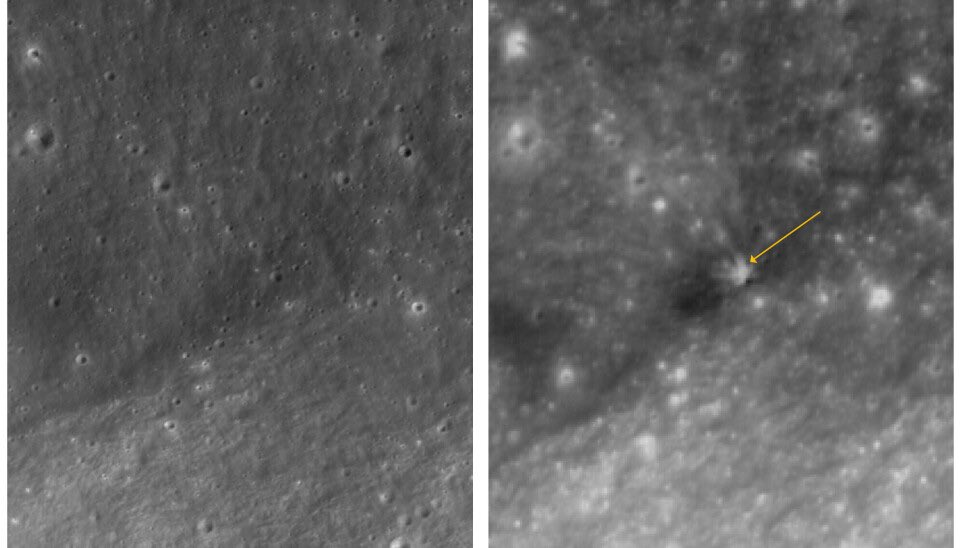 JoshAnkner's tweet photo. The site may appear unremarkable; however, this is the Falcon 9 lunar impact location.  

#Falcon9  #SpaceX  #MoonStrike https://t.co/3dCEiElLpE
