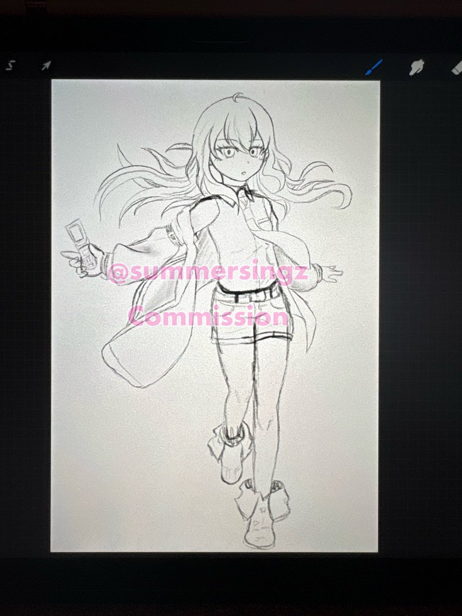 SummerSingz's tweet photo. Commission #WIP :3! 🩷✨
Makise Kurisu from Steins Gate :] ✨

https://t.co/nXTSUerJuk 🌸🪽 https://t.co/saX0fjIqmk