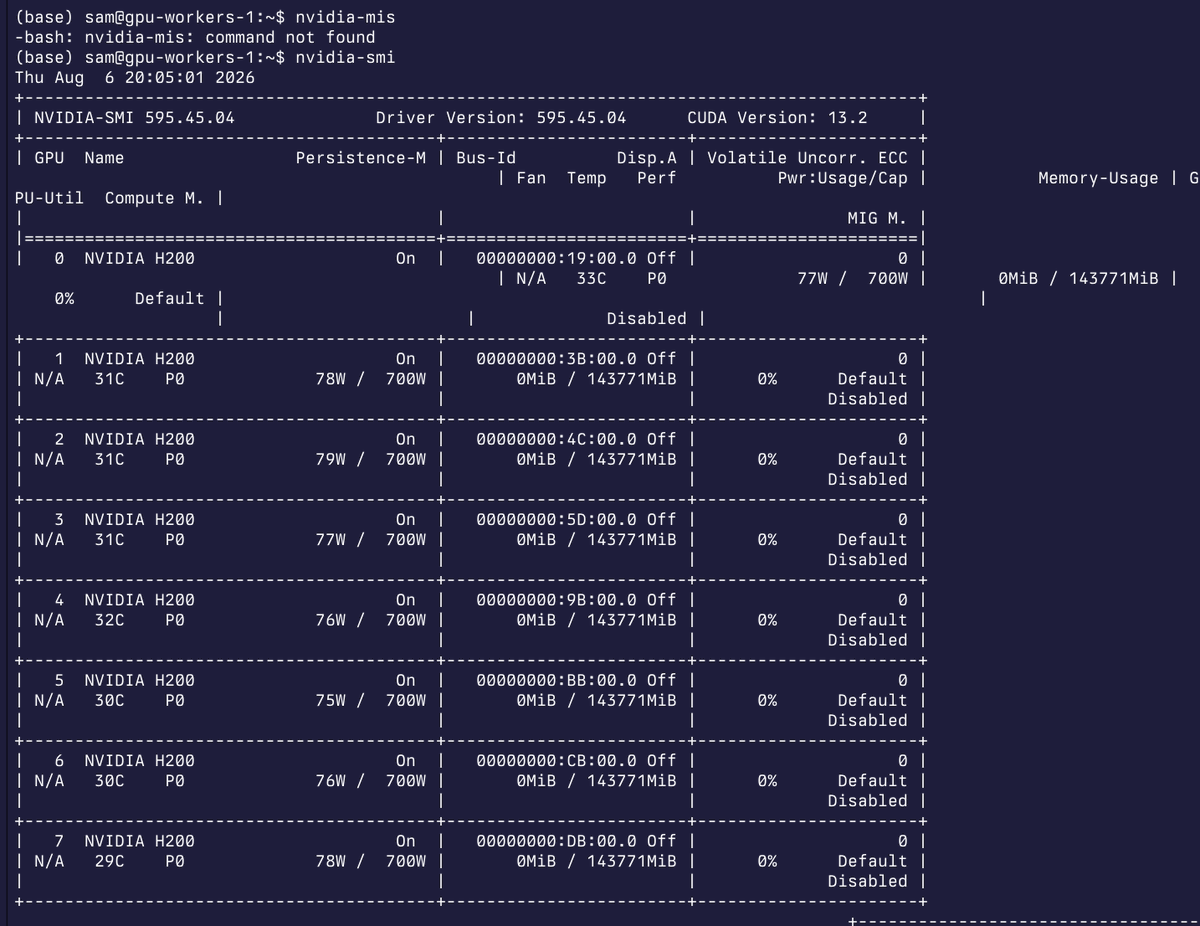 samhogan's tweet photo. fun little experiment @TheHarryET cooked up using this

we're giving away access to a 32xH200 cluster for the next 48 hours

go star this repo: https://t.co/rn8KJC5U5t

then run 

ssh https://t.co/BBcDolH4Ia

only works if you've starred the repo, pretty cool

enjoy! https://t.co/IaTBQCc0j1