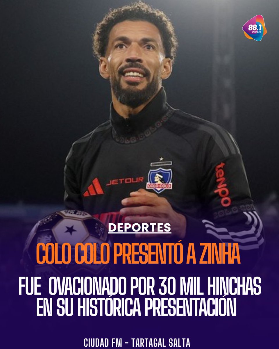 ciudadfm881's tweet photo. 🟣COLO COLO PRESENTÓ A ZINHA  El arquero caboverdiano Zinha fue presentado oficialmente como nuevo refuerzo de Colo Colo ante cerca de 30 mil hinchas en el Estadio Monumental. Firmó por seis meses, con opción de extender su vínculo durante 2027 #Zinha #Refuerzo #FútbolChileno https://t.co/Tjh2kkASXX