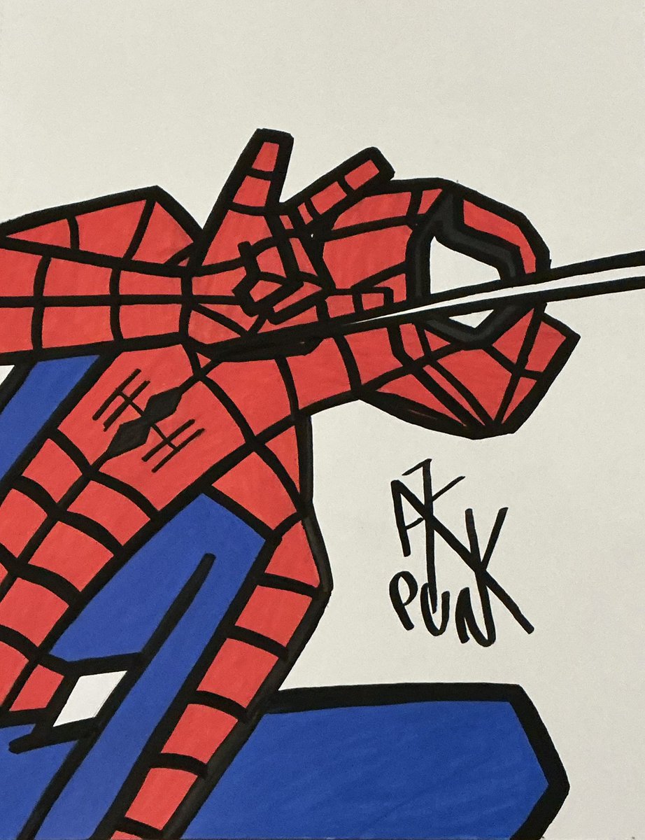 AndreZPunk200's tweet photo. I haven’t been able to draw a normal spider man since 2022 I hope I’ve beaten the curse 
#art #Spiderman https://t.co/Nok7gHs66X