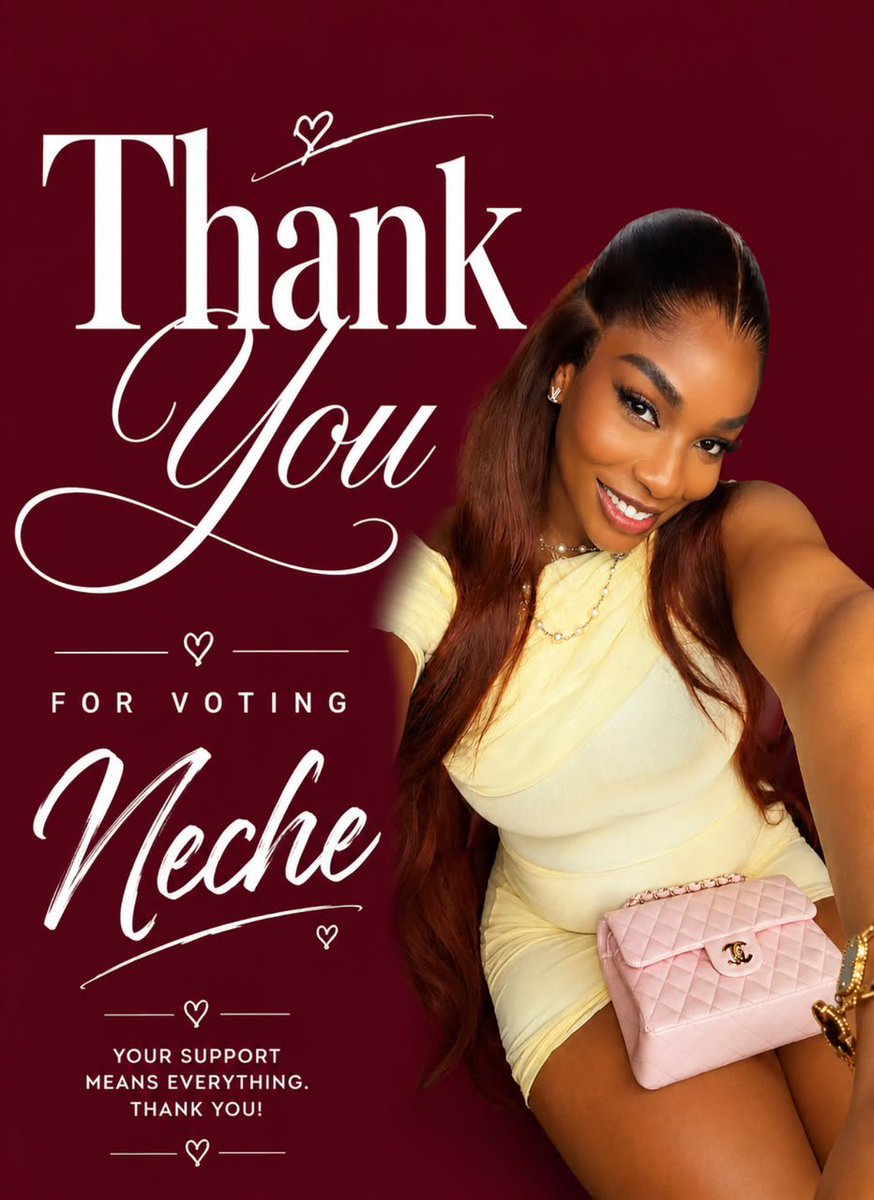 Nechemaduagwu's tweet photo. CHEYTARS, thank you for showing up for our girl ❤️

Thank you for every vote and for believing in Neche every step of the way🥹

Now, LET'S TUNE IN &amp; PARTY WITH THE LAW!!
#BBNaija #Neche https://t.co/csphWdMhiC