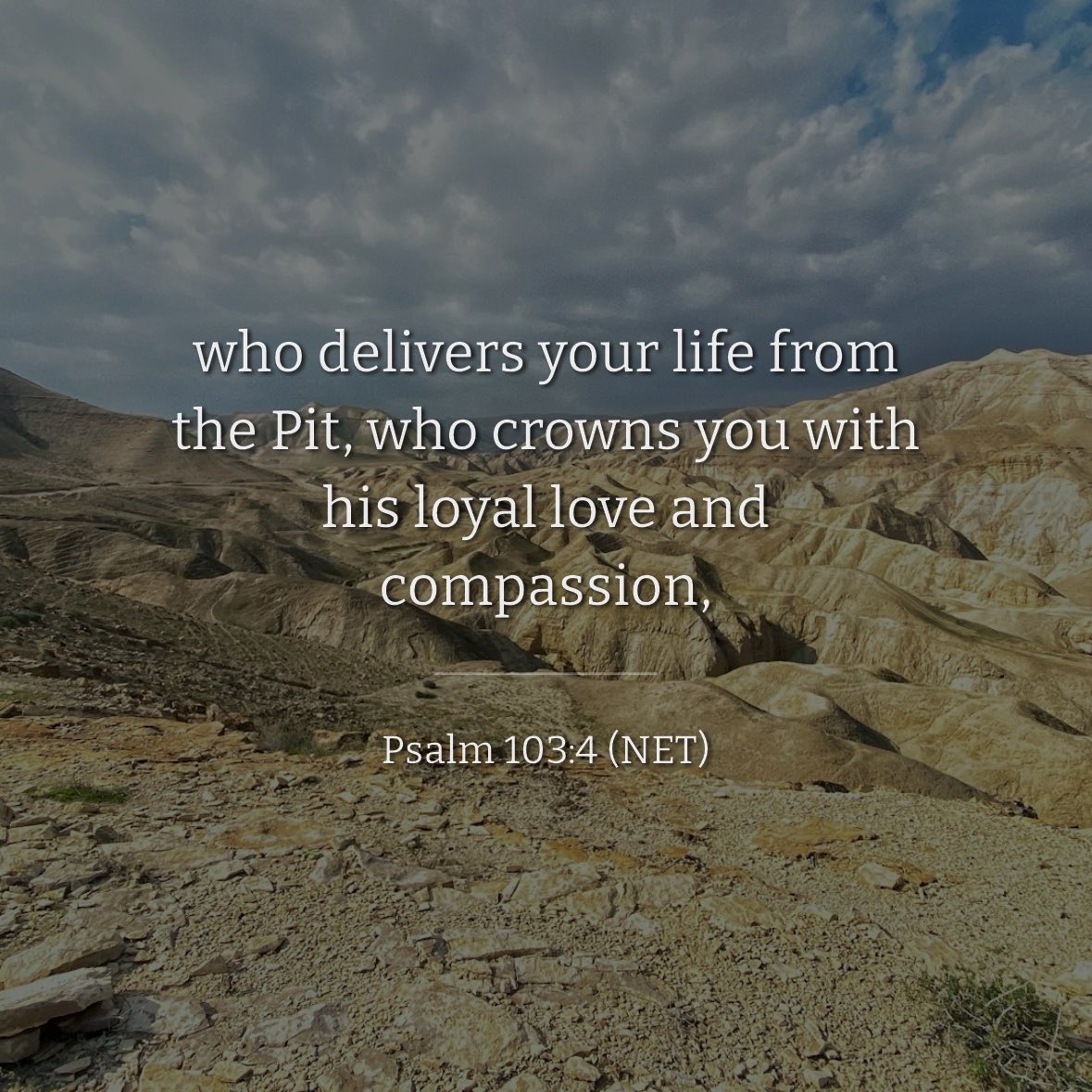 JesusisKing59's tweet photo. Today's Verse
who delivers your life from the Pit, who crowns you with his loyal love and compassion, ⏤ Psalm 103:4
https://t.co/1jW0eixG1N
#taptapstudio
#youdevotion https://t.co/wskT8UlA1y