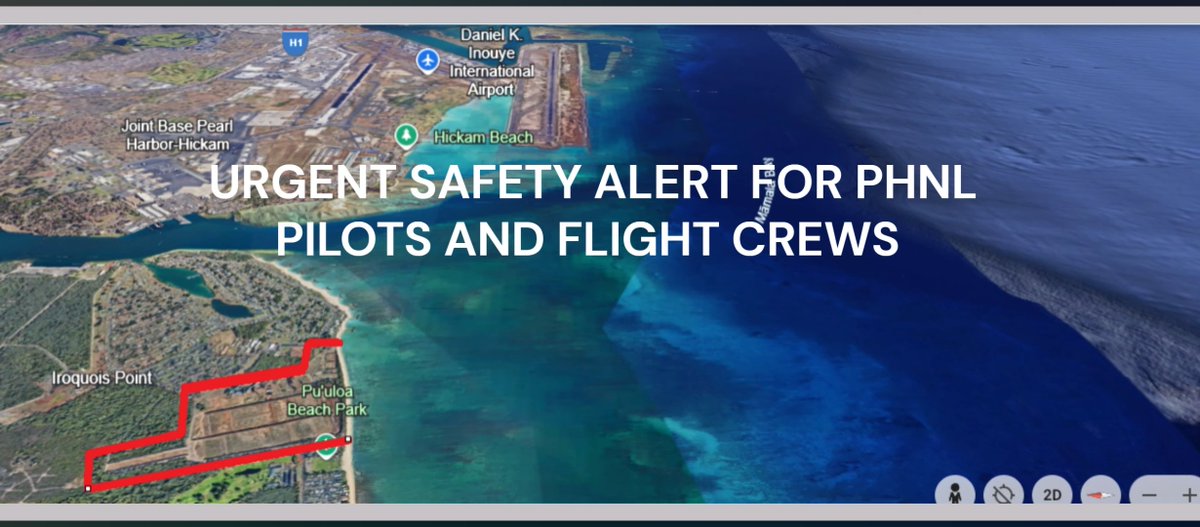 Pappysurfs's tweet photo. @ABCWorldNews @GioBenitez Total absence of separation between hazardous military live-fire training and Honolulu air traffic is a daily occurrence. 

The "Big Sky/Little Bullet" approach to mitigation eventually fails.

Politics over Safety---Always. https://t.co/OjUWDFF9Qa