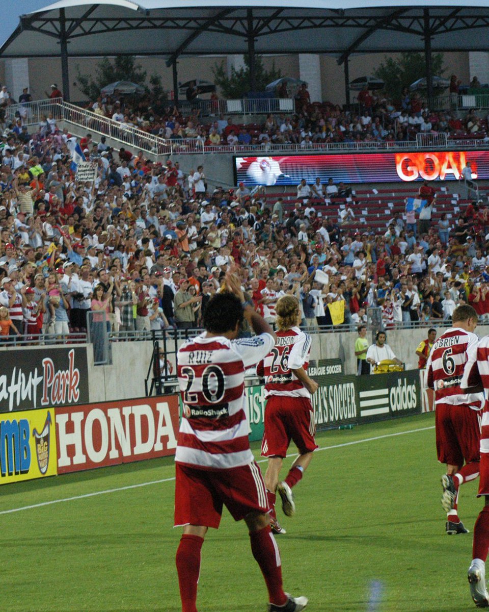 ToyotaStadiumTX's tweet photo. Carlos Ruiz' got on the scoresheet with the first goal in stadium history 🐟 https://t.co/OWpRMwxn5T