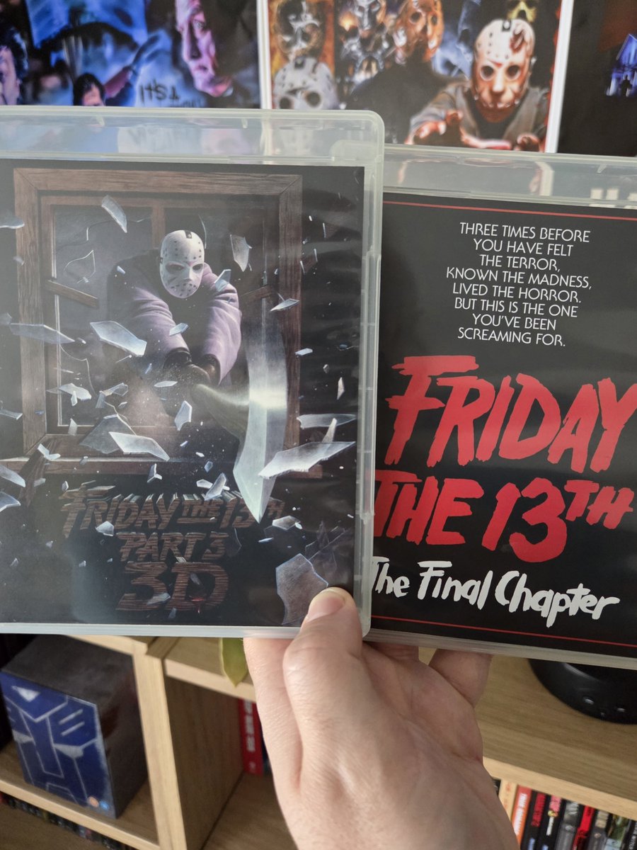 Patrickoc250190's tweet photo. Tonight's double bill, Friday The 13Th Part 3 and Friday The 13Th Part 4. 🏕 🩸 #FridayThe13ThPart3 #FridayThe13ThPart4 #4kbluray #Bluray #Physicalmedia https://t.co/efqU5rcFgP