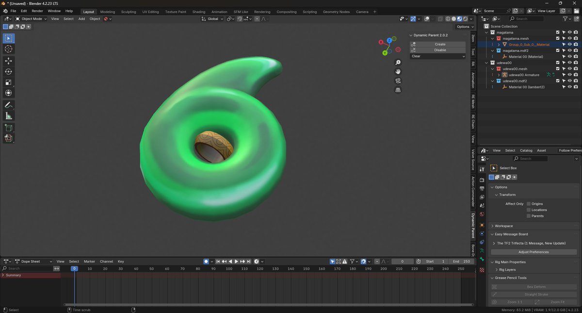 8yaron8's tweet photo. One of my friends, with whom I share my Steam games, bought the Apollo Justice trilogy, and I started trying to extract models. It's really nice that I don't have to manually apply textures to bare meshes, as I had to do with the 3DS version when I ported it to SFM. https://t.co/dY1Lnbarn4