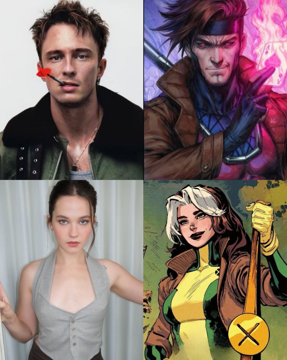 BattinsonMarvel's tweet photo. Jeff Sneider said Drew Starkey was up for Cyclops but said that Marvel was hesitant to cast him because he gave "big brother" vibes next to Cailee but they got over it and cast him anyway. Why would they worry about how he looks next to Cailee if he's playing Scott? He's Gambit. https://t.co/mnBLP4nnjm