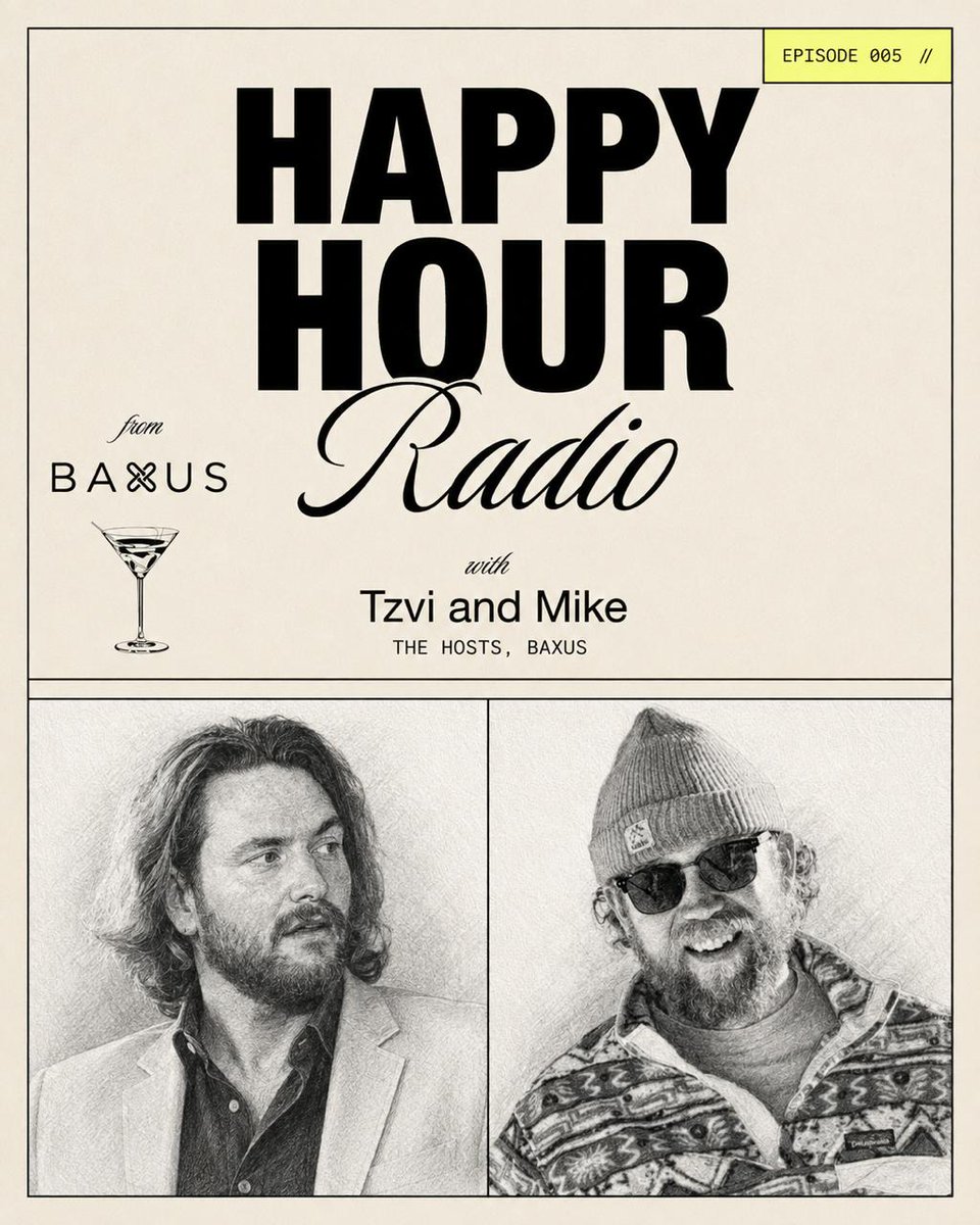 BAXUSco's tweet photo. Every Friday at 5, the Hunts leaderboard wipes to zero and somebody gets crowned. We do it live.

Happy Hour Radio, episode 5. No guest this week (𝘶𝘯𝘭𝘦𝘴𝘴 𝘺𝘰𝘶'𝘳𝘦 𝘬𝘦𝘦𝘯), just Tzvi @Web4O and Mike @dirty_digs on what shipped inside (& outside) of BAXUS, anything we'd like to argue about, and the hunts that topped the board.

Tomorrow, 5pm ET. Bring questions.