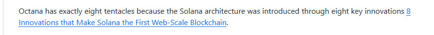 nailong155's tweet photo. On July 29th, 2019 Solana dropped their slogan, 8 Innovations that Make Solana

On of the devs that worked on the Solana repo for years - joeaba - https://t.co/iNfdsBLJC9.

Made a mascto named Octana, to represent the 8 innovations, each tentacle representing 1 of each innovation.

His repo - https://t.co/XznL1b3P3Q

Some pretty cool stuff

NO FEES - HE HAS SAID HE WONT ENDORSE A TOKEN BEFORE