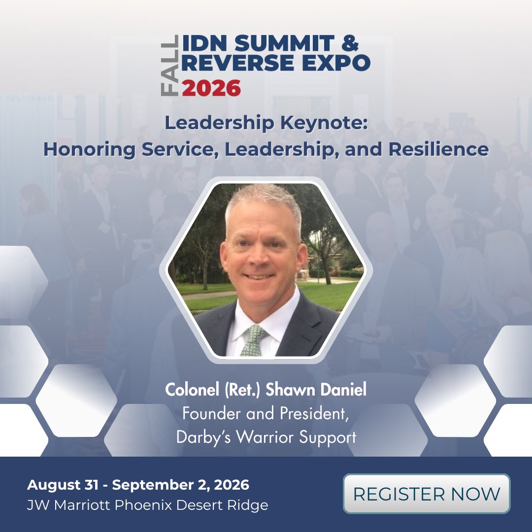 IDNsummit's tweet photo. Colonel (Ret.) Shawn Daniel is a 1993 graduate of the United States Military Academy at West Point, where he served as First Captain of the Corps of Cadets. He went on to a distinguished career in the United States Army.

But Colonel Daniel’s service did not end when he took off the uniform. He returned home to Arkansas and founded Darby’s Warrior Support, providing free, all-inclusive hunting and fishing experiences for post-9/11 special operations veterans.

Hear from Colonel (Ret.) Shawn Daniel on Tuesday, September 1st, during the Fall IDN Summit Leadership Keynote, as we honor service, leadership, and 250 years of American Resilience. #IDNSummit #HealthcareSupplyChain #HealthcareExecutives #HealthcareInnovation

Reserve Your Seat: https://t.co/3PaqMcBjNW