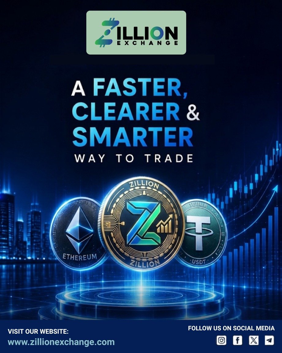 Zillion_exc's tweet photo. Clearer. Smarter. A better way to trade is here. 

Our platform brings clarity and intelligence to your portfolio. 
Try it today. 

#zillion #zillionexchange #TradingPlatform #CryptoMarket #Fintech https://t.co/xgjiCeGi2q
